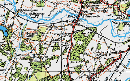 Old map of Lower Horncroft in 1920
