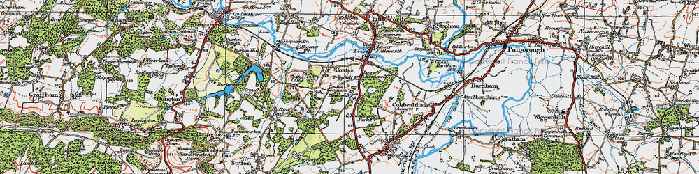 Old map of Lower Horncroft in 1920