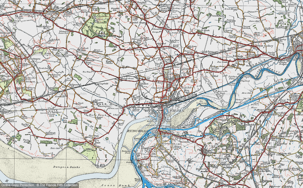 Old Map of Lower House, 1923 in 1923