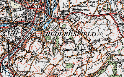 Old map of Lower Houses in 1925