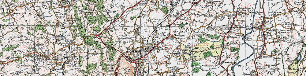 Old map of Lower Howsell in 1920