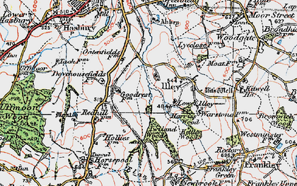 Old map of Lower Illey in 1921