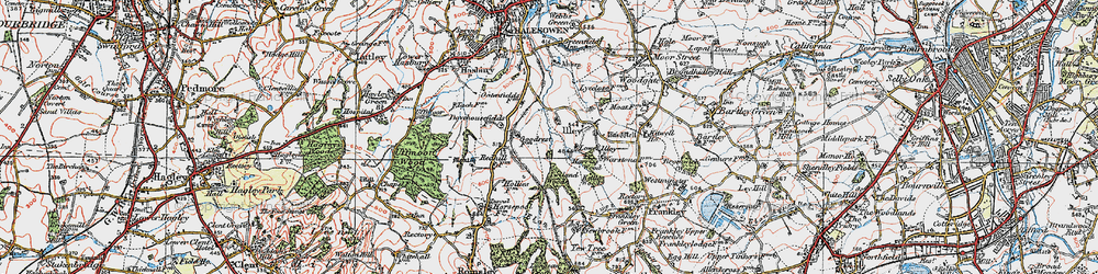 Old map of Lower Illey in 1921