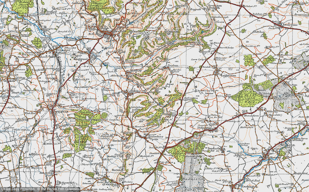 Old Map of Lower Kilcott, 1919 in 1919