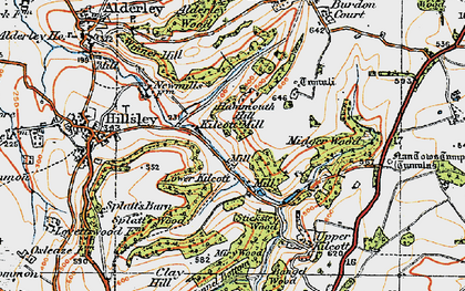 Old map of Lower Kilcott in 1919