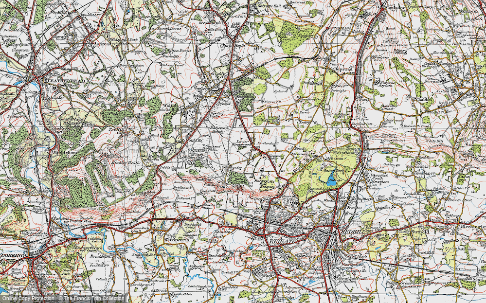 Historic Ordnance Survey Map of Lower Kingswood, 1920