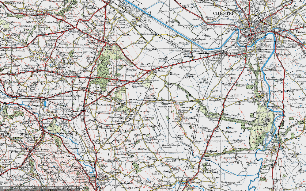 Old Map of Lower Kinnerton, 1924 in 1924