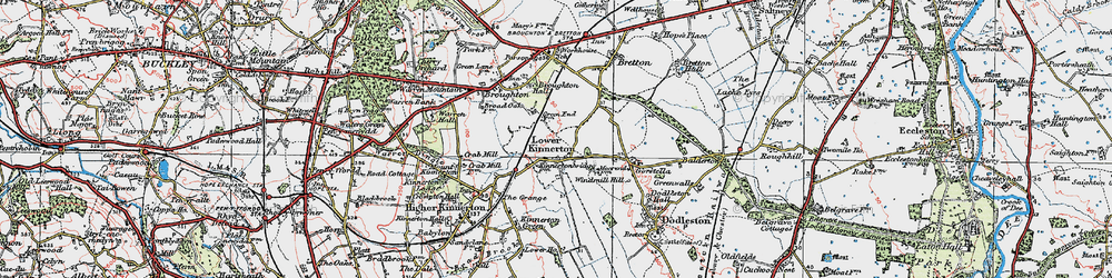 Old map of Lower Kinnerton in 1924