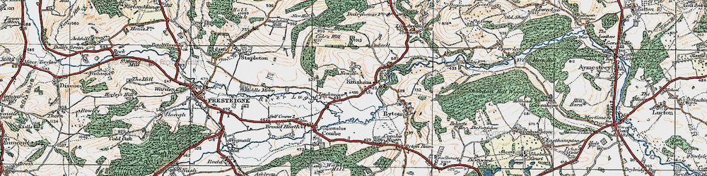 Old map of Lower Kinsham in 1920