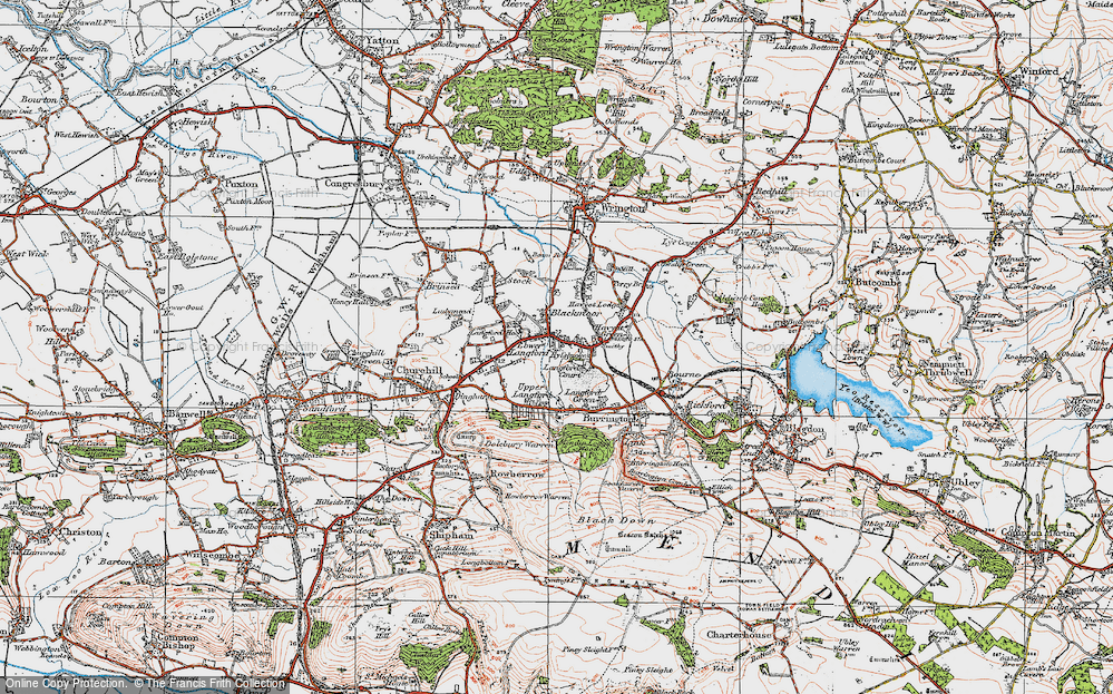 Old Map of Lower Langford, 1919 in 1919