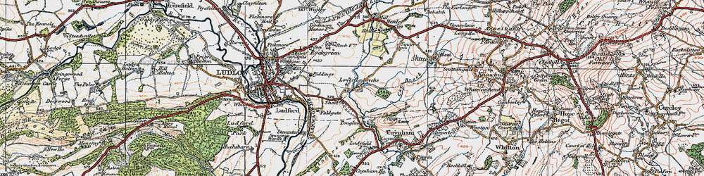 Old map of Lower Ledwyche in 1921