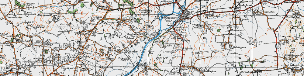 Old map of Lower Lode in 1919