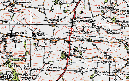 Old map of Lower Lovacott in 1919