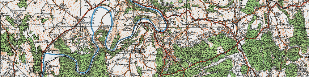 Old map of Lower Lydbrook in 1919