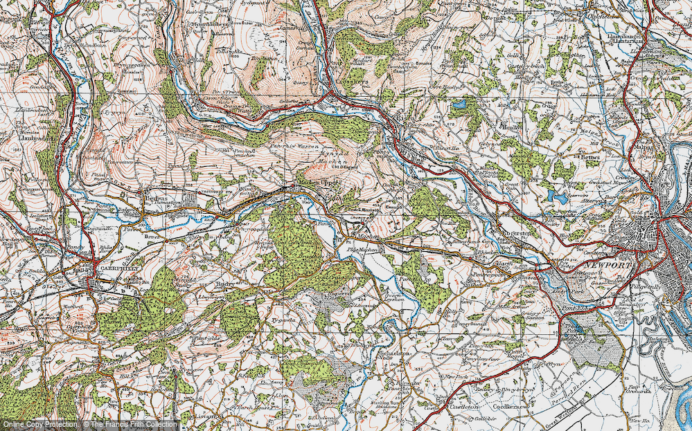 Old Map of Lower Machen, 1919 in 1919