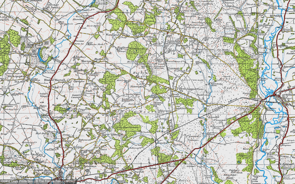 Old Map of Lower Mannington, 1919 in 1919