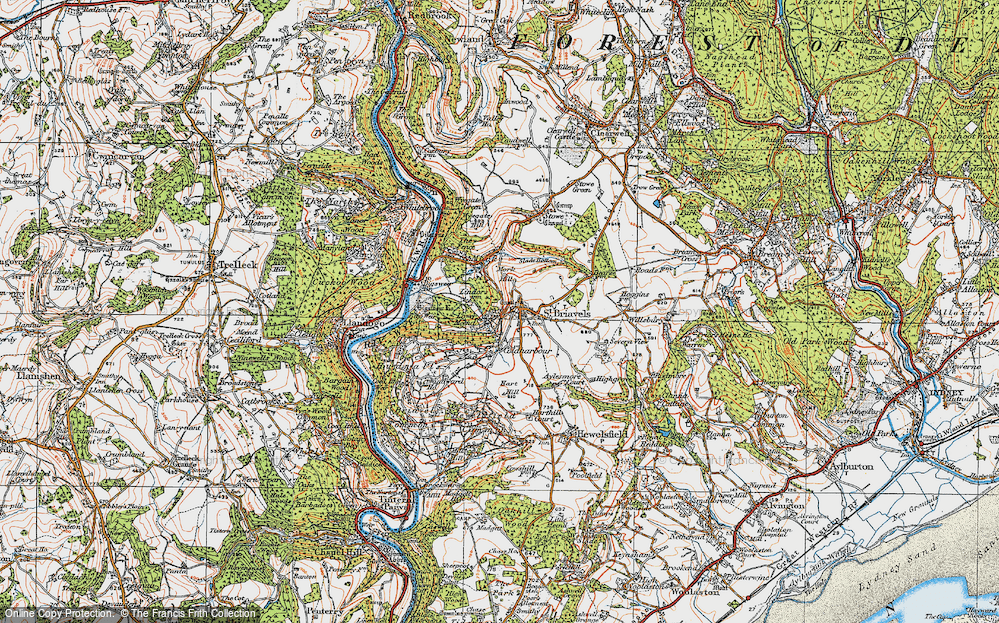 Old Map of Lower Meend, 1919 in 1919