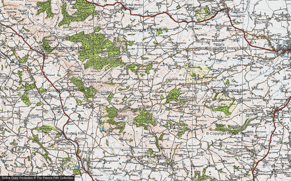 Old Map of Lower Merridge, 1919 in 1919