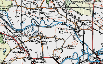 Old map of Lower Mickletown in 1925