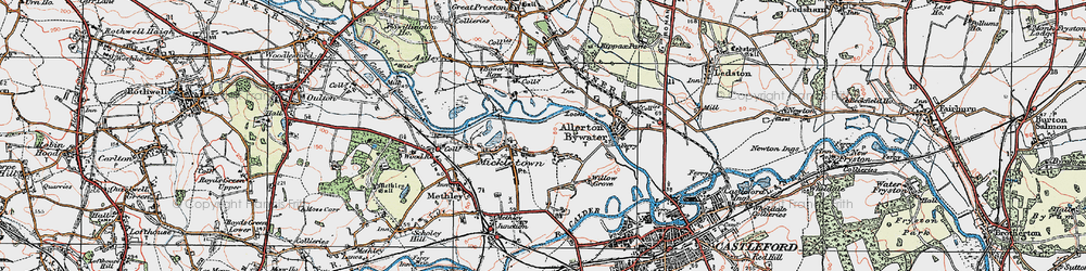 Old map of Lower Mickletown in 1925