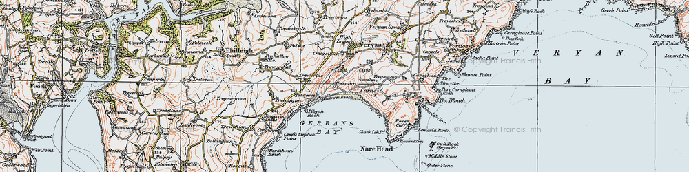 Old map of Lower Mill in 1919