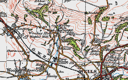 Old map of Lower Milton in 1919