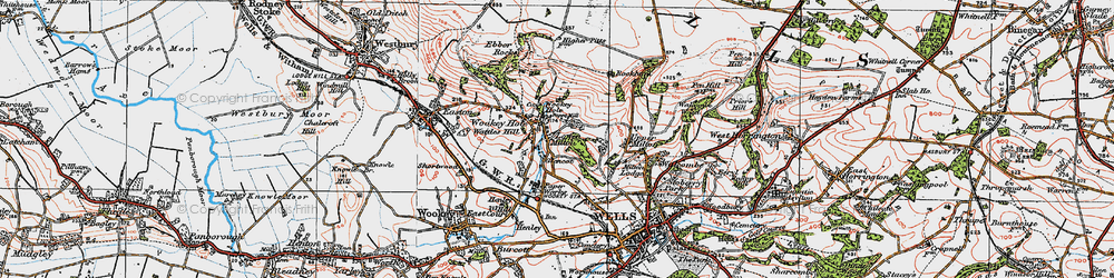 Old map of Lower Milton in 1919