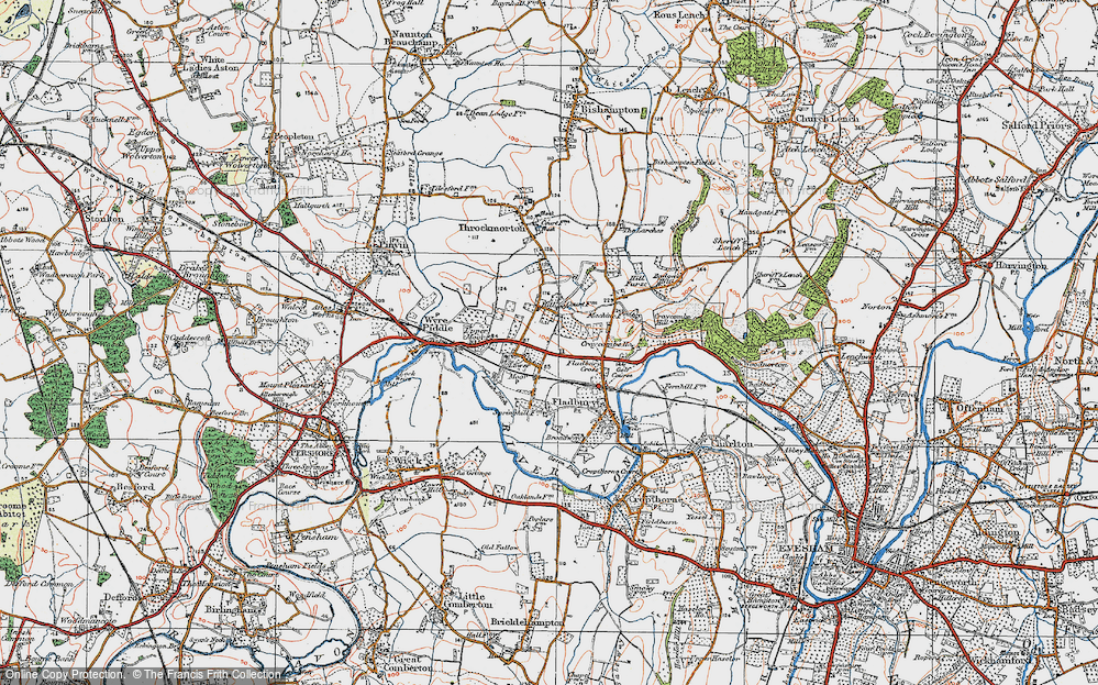 Old Map of Lower Moor, 1919 in 1919