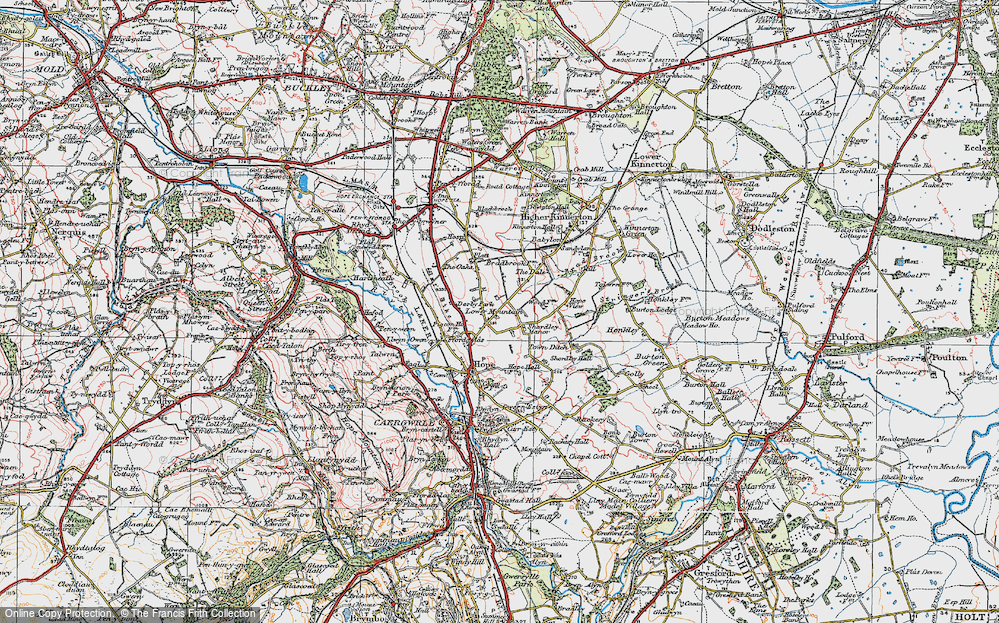 Old Map of Lower Mountain, 1924 in 1924