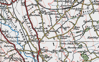 Old map of Lower Mountain in 1924