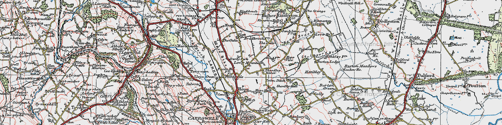 Old map of Lower Mountain in 1924