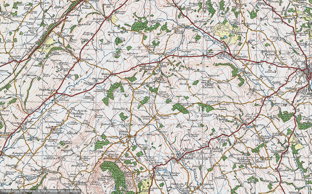 Old Map of Lower Netchwood, 1921 in 1921