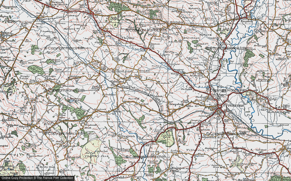 Old Map of Lower Nobut, 1921 in 1921