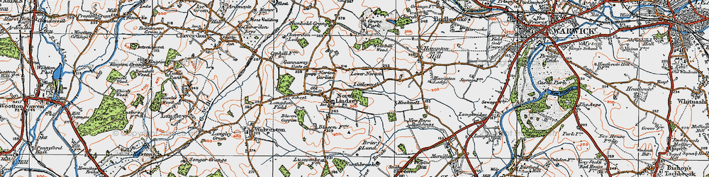 Old map of Lower Norton in 1919
