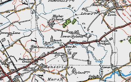 Old map of Lower Nyland in 1919