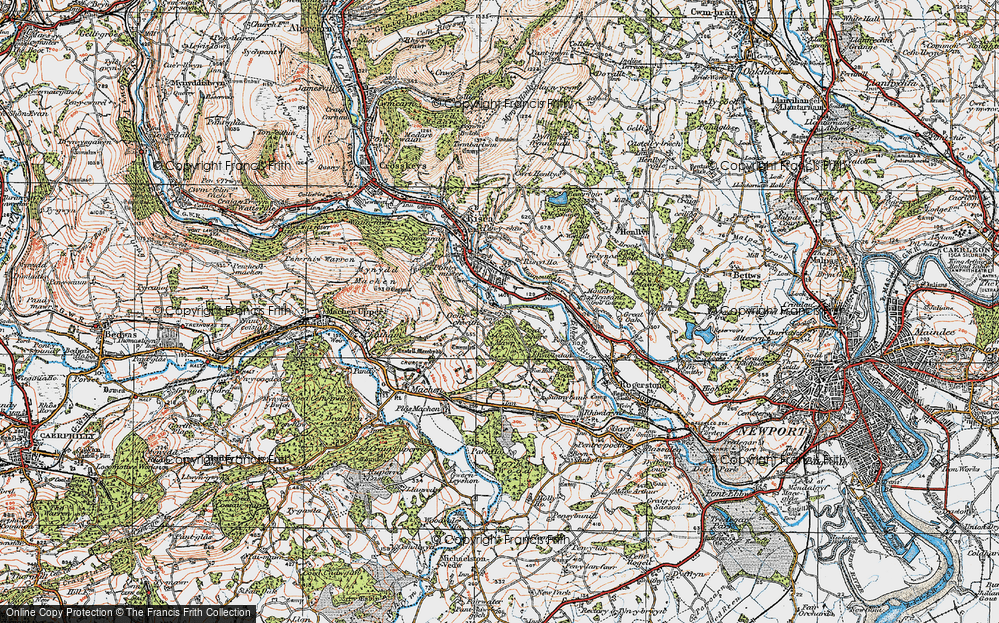 Old Map of Lower Ochrwyth, 1919 in 1919