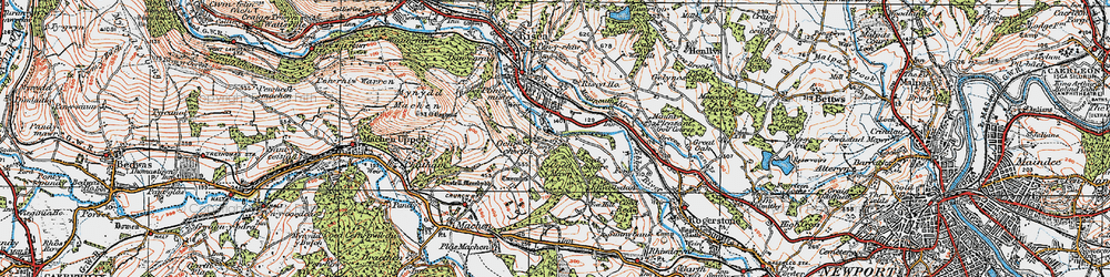 Old map of Lower Ochrwyth in 1919