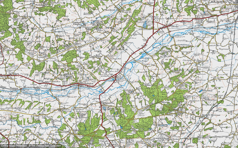 Old Map of Lower Padworth, 1919 in 1919
