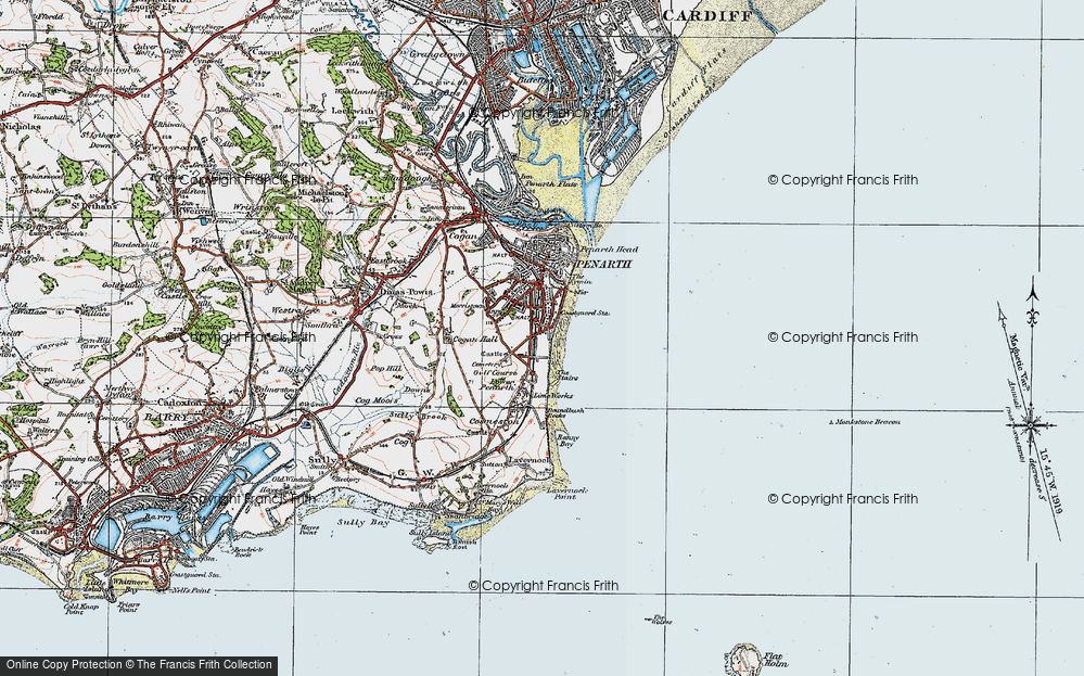 Old Map of Lower Penarth, 1919 in 1919