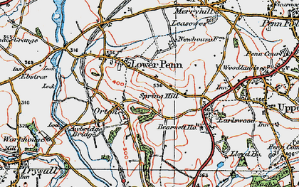 Old map of Lower Penn in 1921