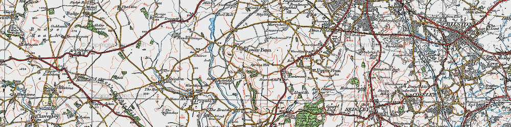 Old map of Lower Penn in 1921