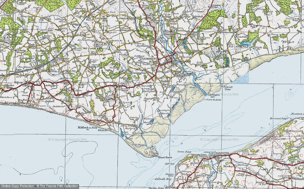 Old Map of Lower Pennington, 1919 in 1919