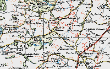 Old map of Lower Pexhill in 1923