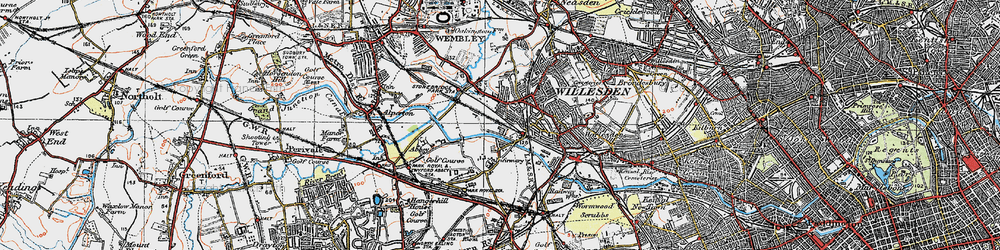 Old map of Lower Place in 1920