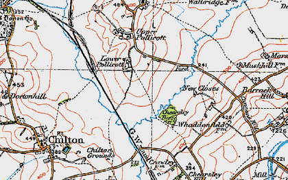 Old map of Lower Pollicott in 1919