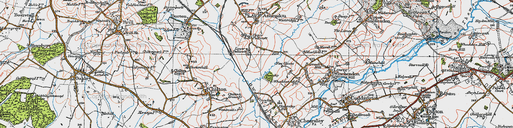 Old map of Lower Pollicott in 1919