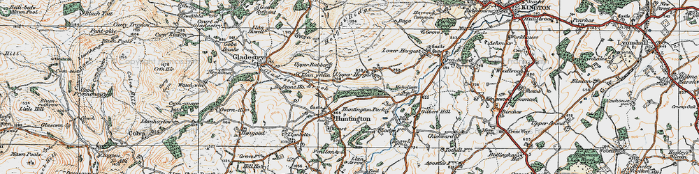 Old map of Lower Rabber in 1920