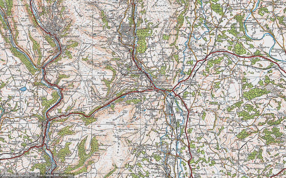 Old Map of Lower Race, 1919 in 1919