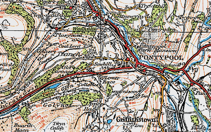 Old map of Lower Race in 1919