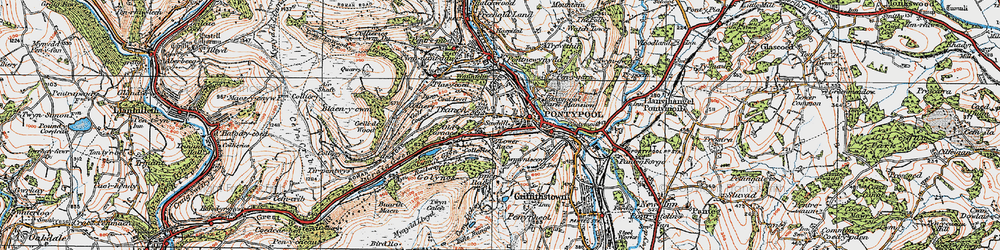 Old map of Lower Race in 1919